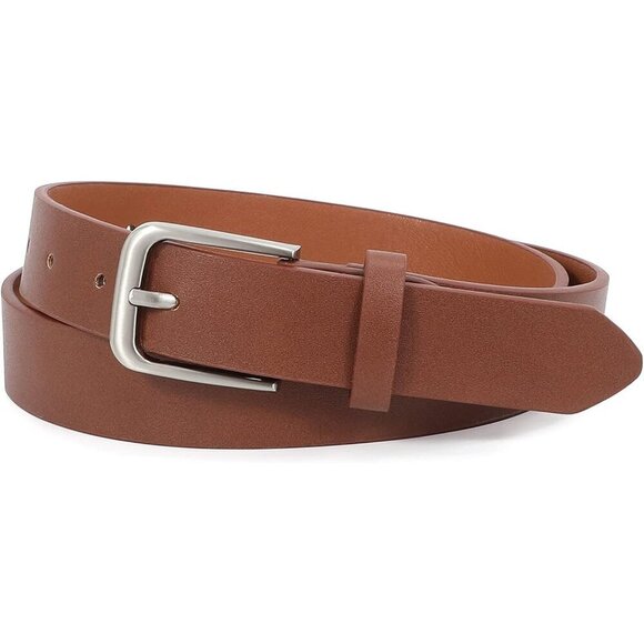 Women Leather Casual Belt for Jeans & Pants Adjustable Slim Waist Accessory main image 4
